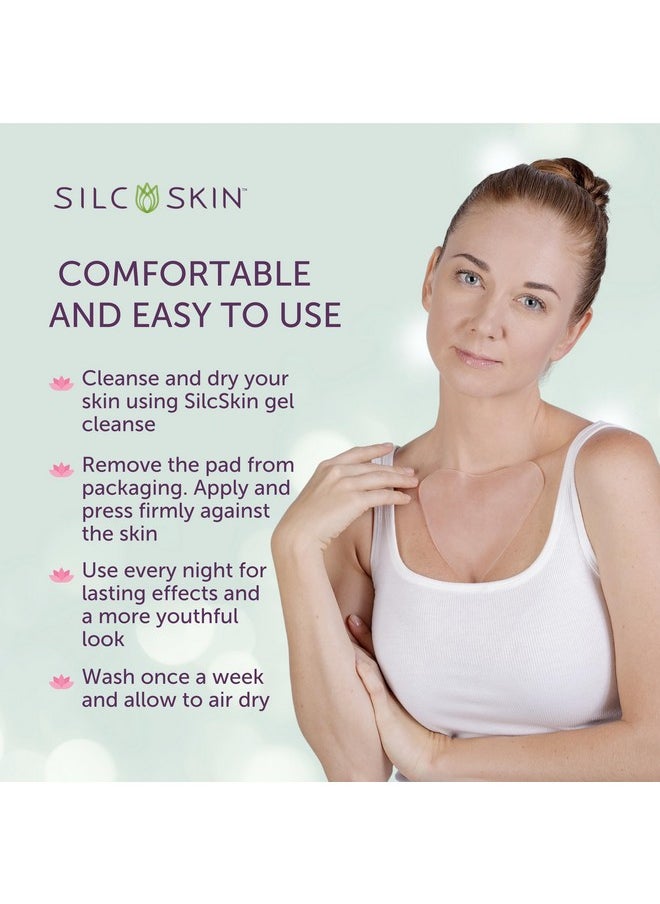 Silc Skin - Silc Skin Decollette Pad - Medical-Grade Chest Wrinkle Pads, Smoothing Anti Wrinkle Chest Pads, Reusable Silicone Chest Wrinkle Patches, 30 Day Supply - Image 1