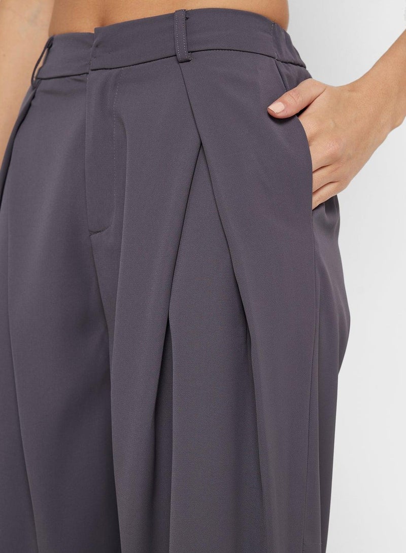 Ginger Wide Leg Dad Trousers - Image 4