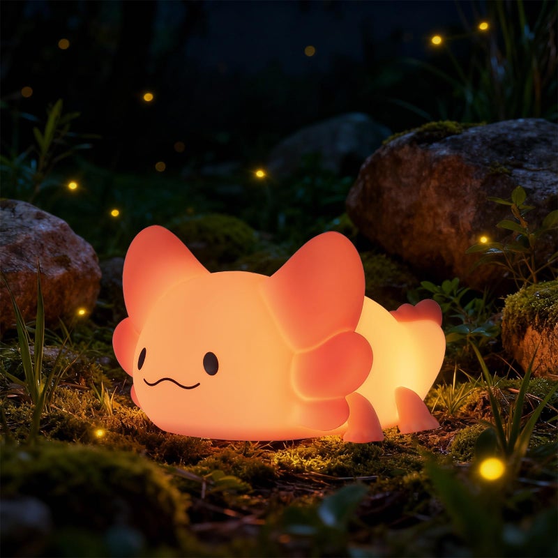 ZKLiLi Axolotl Kids Night LightSquishy Cute Lamp Dimmable Childrens Night Light Gifts for Baby with Timer 16 ColorsRechargeable Bedroom Smart LED Bedside Lamps Toddler Night Light - Image 3
