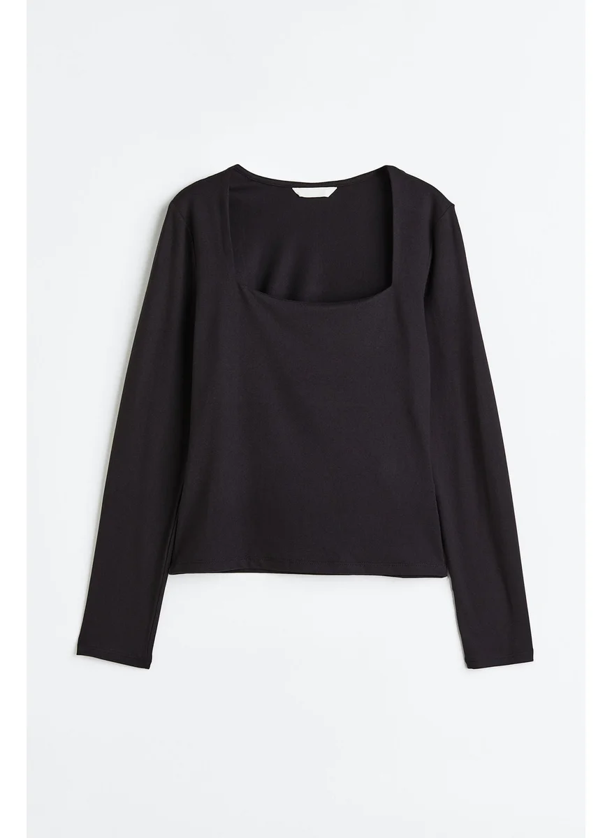 H&M Long-Sleeved Jersey Top