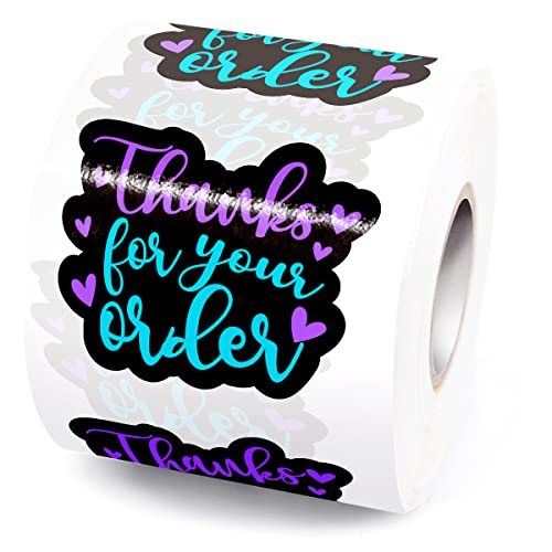 Wailozco Thanks for Your Order Stickers  Handmade Small Shop Stickers  500 Labels Per Roll