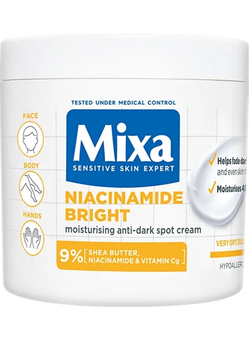 Mixa Complete Skin Hydration, Barrier Repair & Brightening Duo – Urea Cica Repair 10% + Niacinamide Bright 9%, Face, Body & Hands, 2 x 400ml - Image 2