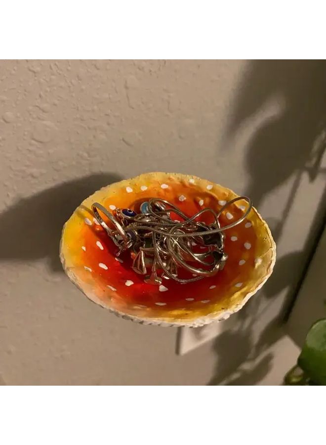 Set of 3 Resin Mushroom Wall Shelves Amanita Shape Floating Shelves Home Decor - Image 3