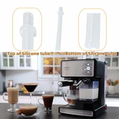 TALSWIF 162416-000-000 Silicone Suction Tube (3.54") Replaces for Mr Coffee BVMC-ECMP1000 Cafe Barista Esspresso Maker BVMCECMP1000RB Espresso Maker Milk Frothing Pipe - Image 5