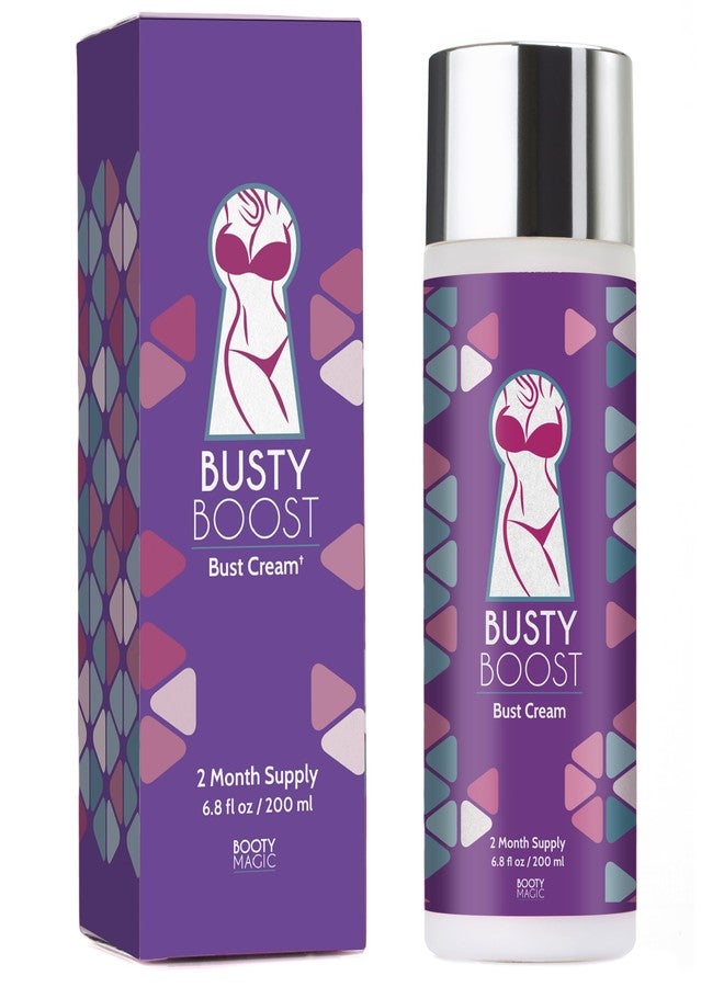 BOOTY MAGIC Busty Boost Breast Enhancement Cream – Natural Firming & Lifting Cream for Fuller, Firmer Breasts – Infused with Maca Root, Wild Yam, Guggul Resin & Gotu Kola – Made in the USA – (2 Month Supply) - Image 1