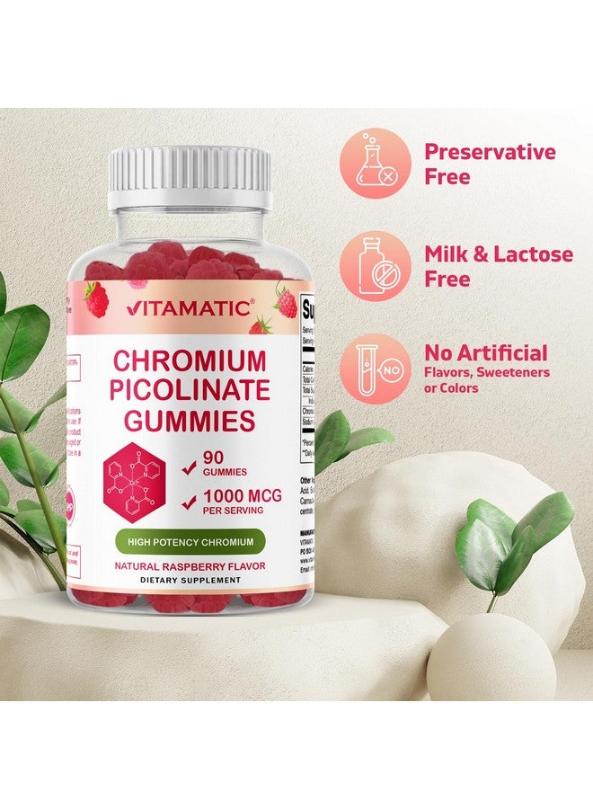 Vitamatic فيتامينات كروم بيكولينات 1000 ميكروغرام - 90 حبة جيلاتينية - كروم عالي الفعالية - نكهة التوت - Image 4