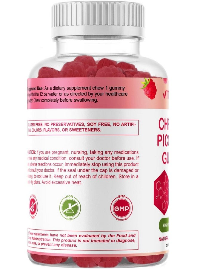 Vitamatic فيتامينات كروم بيكولينات 1000 ميكروغرام - 90 حبة جيلاتينية - كروم عالي الفعالية - نكهة التوت - Image 5