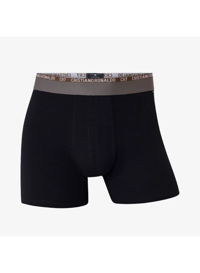 CR7  CR7 3‑Pack Men’s Cotton Blend Trunks – Breathable Everyday Underwear with Iconic CR7 Elastic Waistband for Men | Best Price UAE
