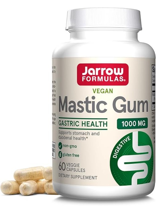 جارو فورملاز Jarrow Formulas Mastic Gum 1000 mg - 60 كبسولة نباتية - تركيبة طبيعية تدعم صحة المعدة والاثني عشر والفم - مكمل غذائي - 30 وجبة (قد تختلف التعبئة) - Image 1