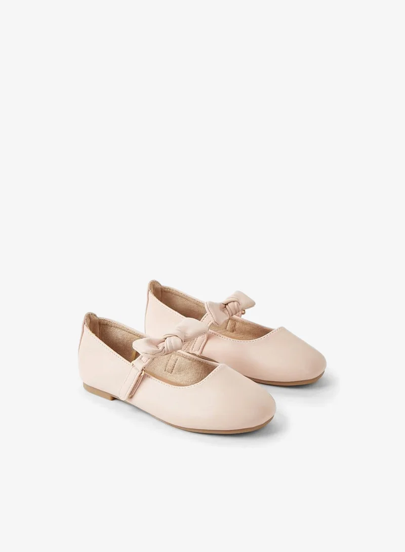 JUNIORS Girls Hook & Loop Ballerina Shoes