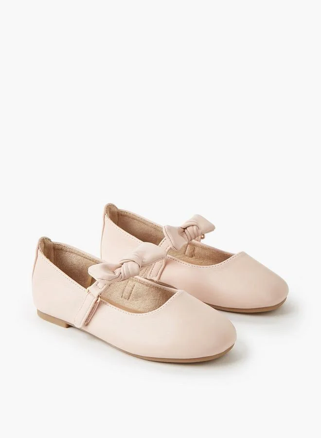JUNIORS Girls Hook & Loop Ballerina Shoes