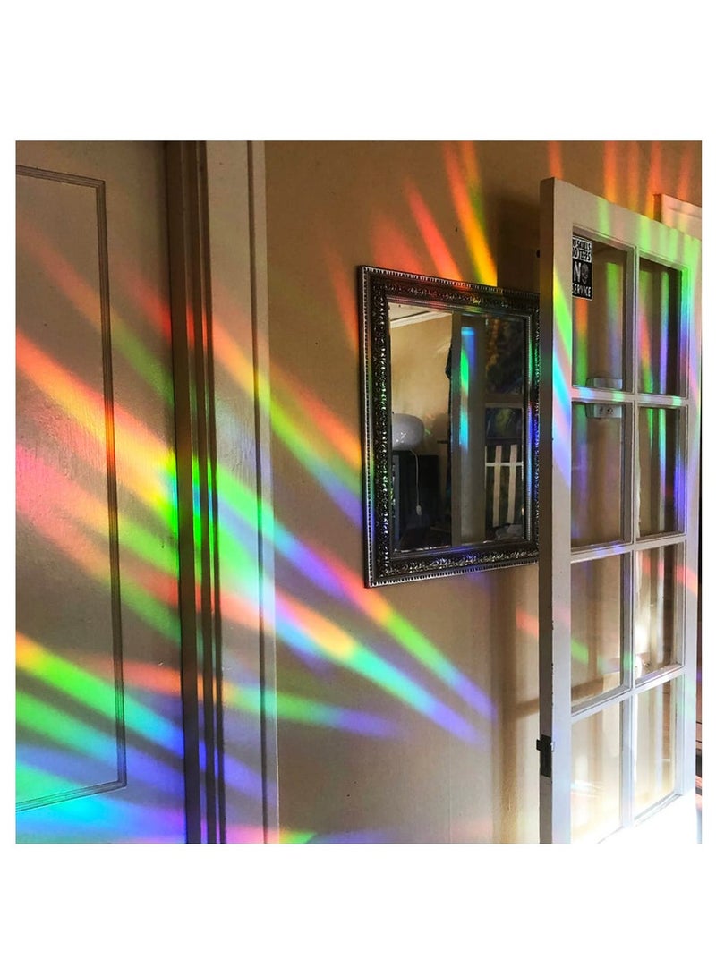 SYOSI Crystal Ball Prism Suncatcher, 2pcs Window Hanging Glass Rainbow Sun Catcher Pendant Ornaments with Chain for Home, Office, Garden, and Car Decoration - Image 2