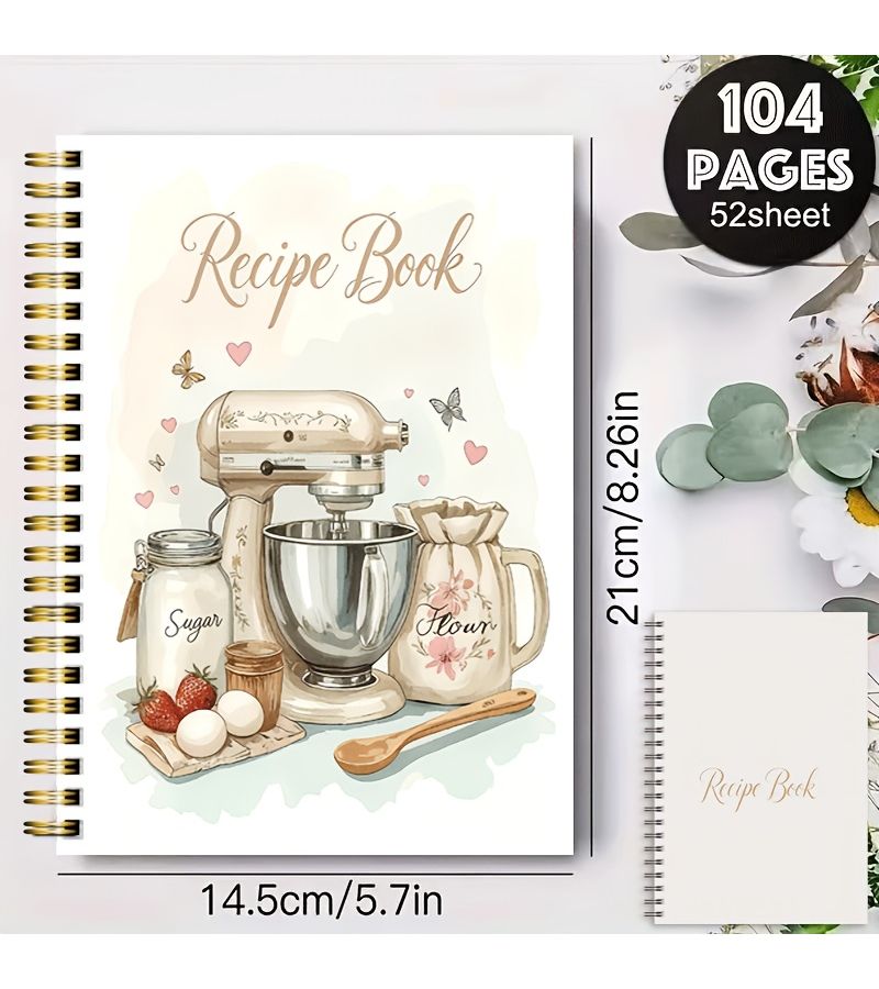 A5 Blank Recipe Notebook Spiral Binding Record Homemade Recipes - Image 2