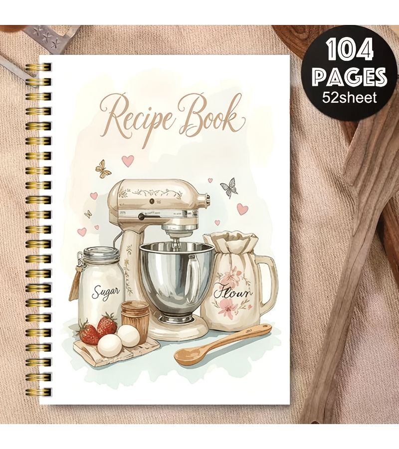 A5 Blank Recipe Notebook Spiral Binding Record Homemade Recipes - Image 5