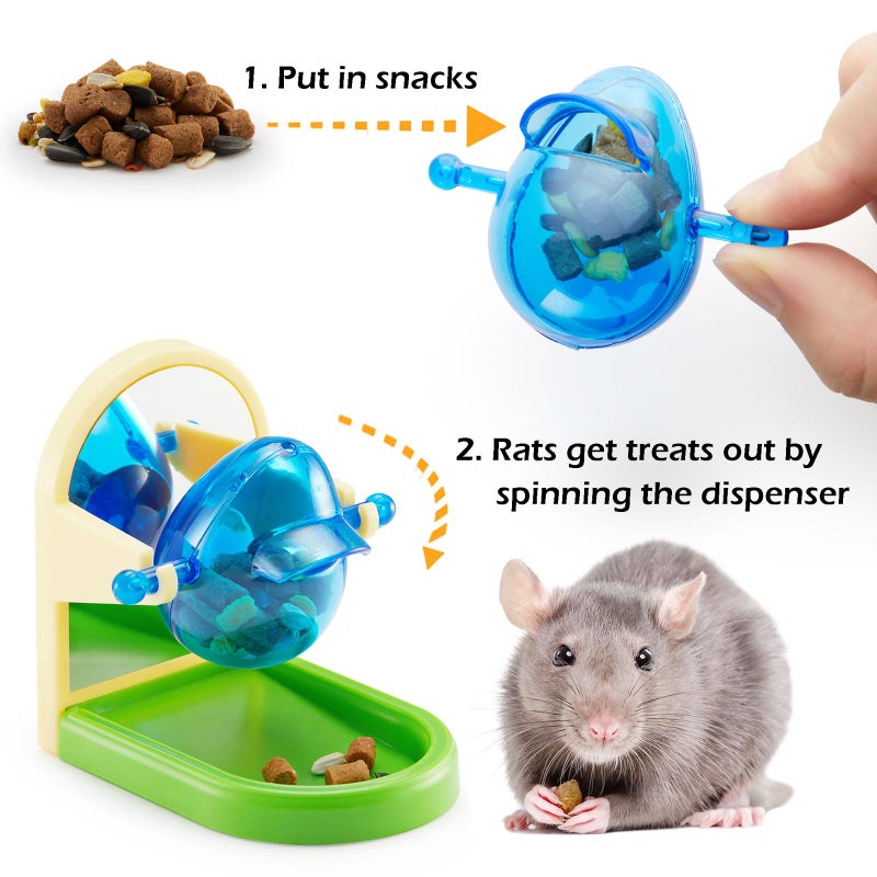 Jevnd Rat Enrichment Toys, Interactive Foraging Toys For Rats, Intelligence Growth Rat Enrichment Puzzle Games, Treat Dispensing Slow Feeder for Rats Cage Toy, Bird Foraging Toy for Parakeet Conure (1Pcs) - Image 2