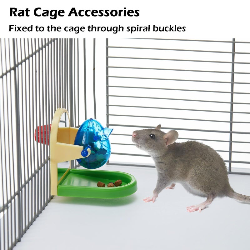 Jevnd Rat Enrichment Toys, Interactive Foraging Toys For Rats, Intelligence Growth Rat Enrichment Puzzle Games, Treat Dispensing Slow Feeder for Rats Cage Toy, Bird Foraging Toy for Parakeet Conure (1Pcs) - Image 5