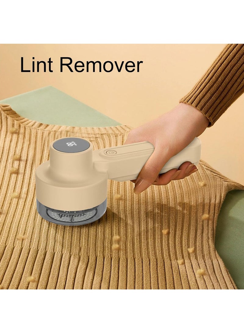 Fabric Shaver, Electric Lint Remover Rechargeable, Lint Shaver, Hairball Trimmer, Remove Clothes Fuzz, Lint Balls, Pills, Sweater, Couch, Blanket, Curtain, Wool, Cashmere(Green Colored) - Image 2