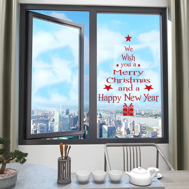 Printing Sd015 Christmas Tree Holiday Gift Removable Wall Stickers Living Room Bedroom Children'S Room Window Wall Stickers - Image 5