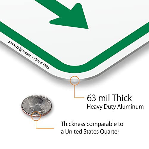 SmartSign "Employee Parking Only" Sign With Bidirectional Arrow By SmartSign | 12" x 18" 3M Engineer Grade Reflective Aluminum - Image 5