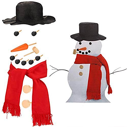 Orgrimmar Snowman Decorating Kit Snowman Making Kits Tools Winter Outdoor Toys Decoration Medium - Image 1