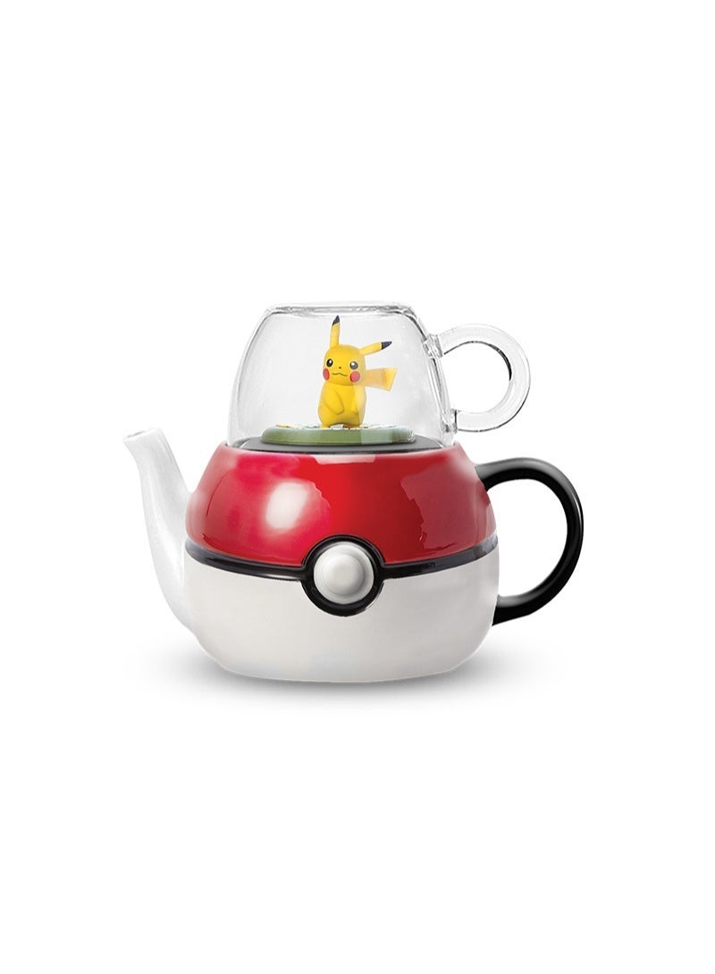 Pokemon Teapot with glass cup for tea or coffee featuring original Pikachu character with unique character lid to keep drinks warm from Disney personalized Disney Pikachu mugs hot beverage cups with Pokémon character designs mugs tea cups juice cups coffee cup kids cup Disney princess cup Disney coffee cup coffee colorful ceramic tea mugs for adults colorful coffee mugs with Disney cartoon character designs Disney teapot ceramic teapot teapot with cup heat-retaining teapot with Disney characters - Image 1