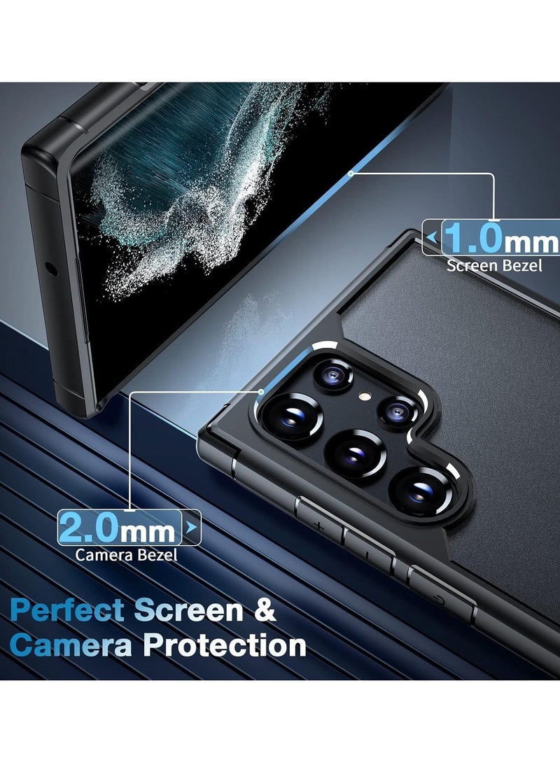 Raxoom "Samsung S23 5G 5-in-1 Protection Kit: Clear Matte-Finish Case with 2 Lens Protectors & 2 Screen Protectors, Shockproof & Anti-Scratch" - Image 4