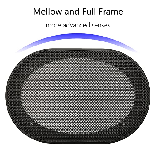 Fuhengli 4" x 6" Speaker Grill Covers, Car Speaker Subwoofer Guard Protector, ABS Plastic Frame with Metal Mesh, Black - 2Pcs - Image 2
