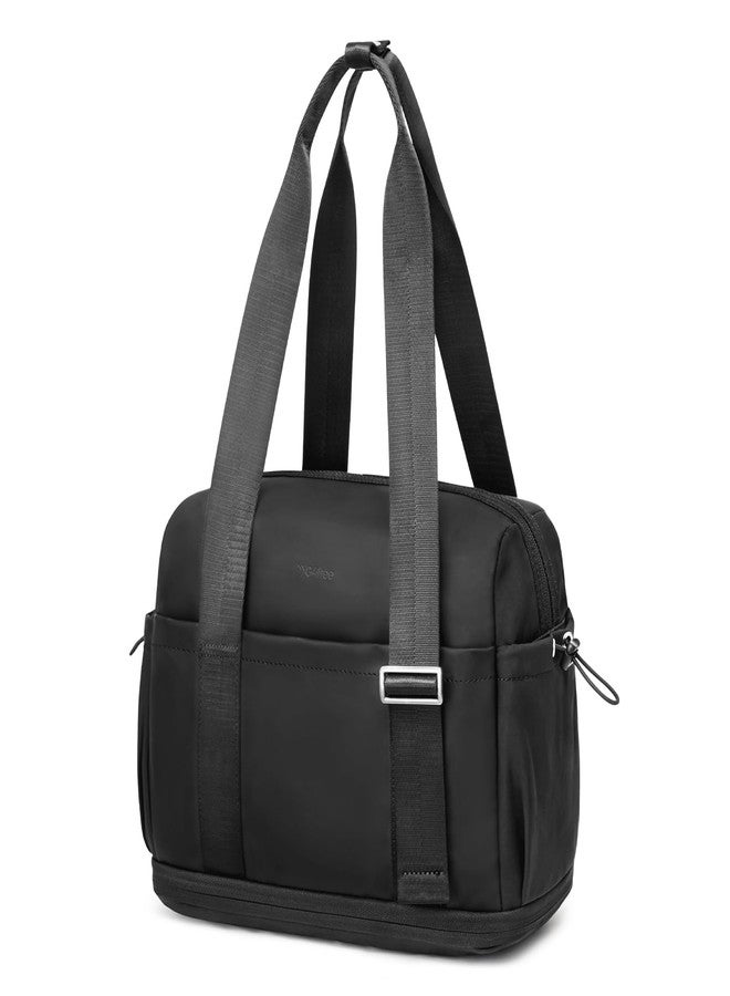 جي4فري حقيبة رياضية صغيرة من G4Free سعة 10 لتر، حقيبة سفر صغيرة خفيفة الوزن مزودة بجيب مقاوم للماء للنساء والرجال، حقيبة سفر صغيرة لطيفة للتمارين الرياضية والسفر، أسود - Image 1