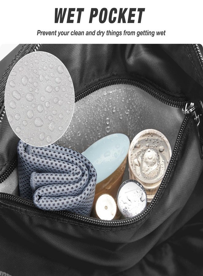 جي4فري حقيبة رياضية صغيرة من G4Free سعة 10 لتر، حقيبة سفر صغيرة خفيفة الوزن مزودة بجيب مقاوم للماء للنساء والرجال، حقيبة سفر صغيرة لطيفة للتمارين الرياضية والسفر، أسود - Image 4