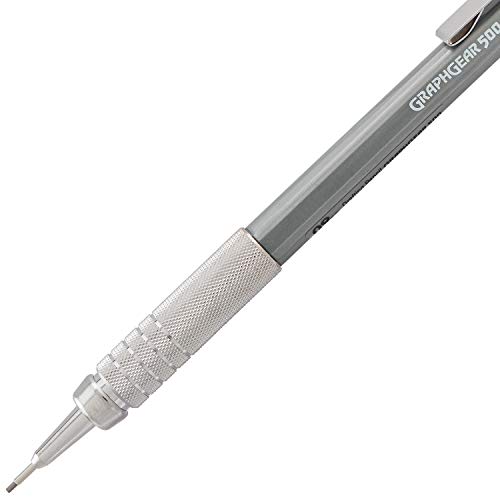 Pentel قلم رسم أوتوماتيكي بنتل جراف جير 500، 0.9 مم، برميل رمادي، عبوة واحدة (PG529BP) - Image 4