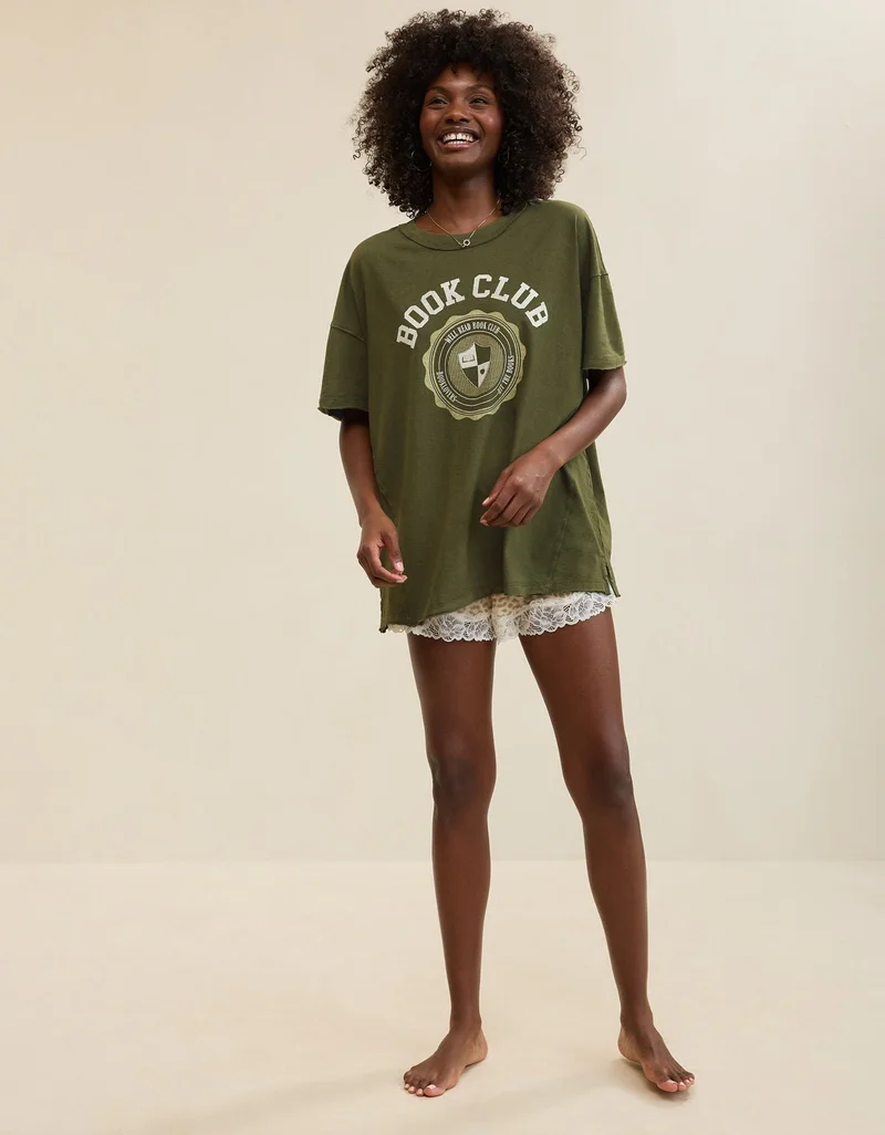 Aerie  Aerie Oversized Crew Boyfriend T-Shirt for Women | Best Price UAE