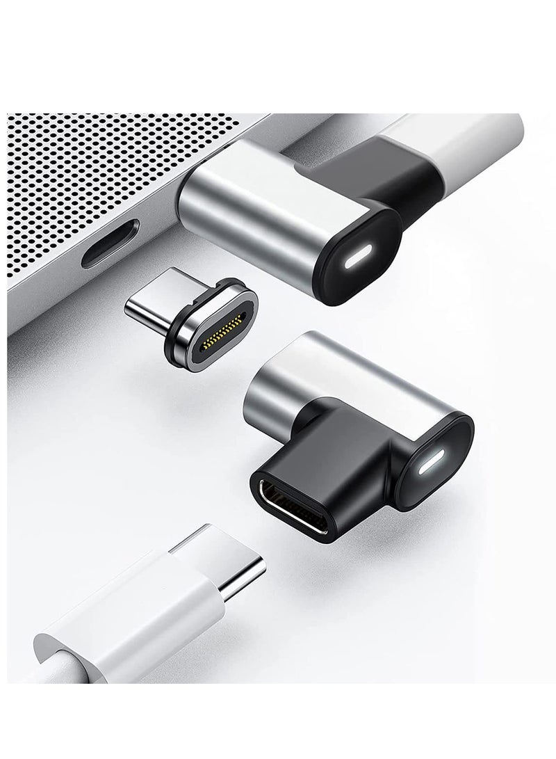KASTWAVE Magnetic Type-C Adapter for MacBook, Support PD 100W Fast Charging Protocol, 90 Degree Elbow Adapter, USB 3.1 4K@60hz HD Video Output, 10Gbps Extreme Speed File Transfer - Image 1