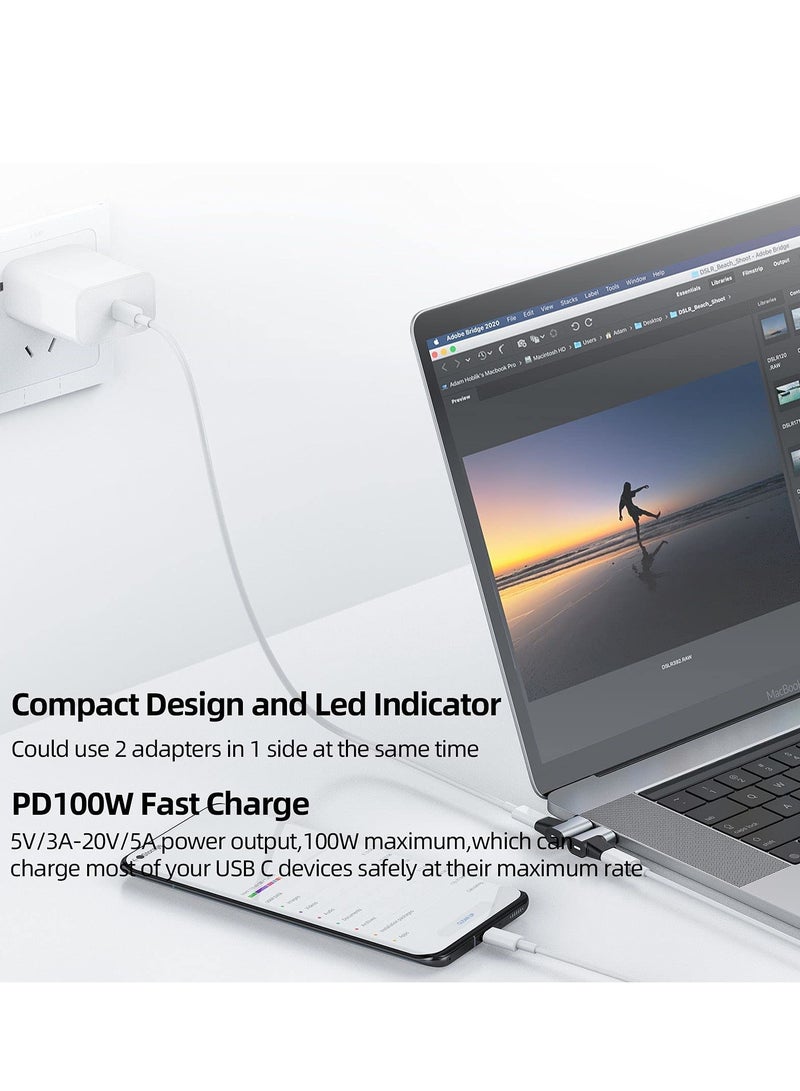 KASTWAVE Magnetic Type-C Adapter for MacBook, Support PD 100W Fast Charging Protocol, 90 Degree Elbow Adapter, USB 3.1 4K@60hz HD Video Output, 10Gbps Extreme Speed File Transfer - Image 3