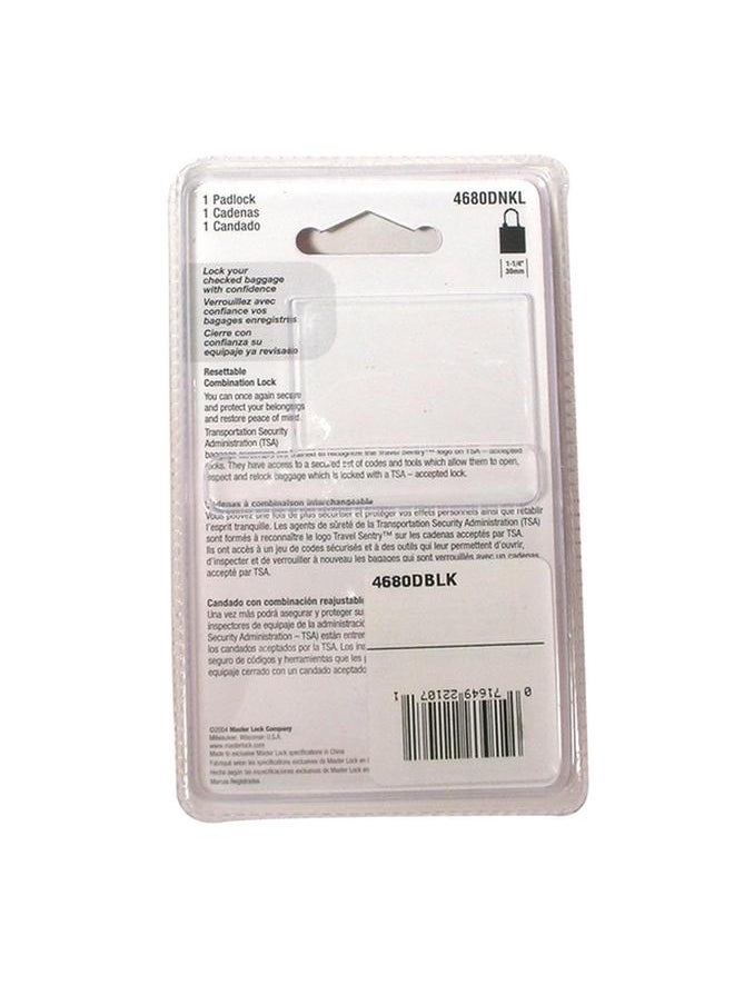 Master Lock 3-Dial Resettable Combination Luggage Padlock Nickel 30mm 4680DNKL  - Image 2