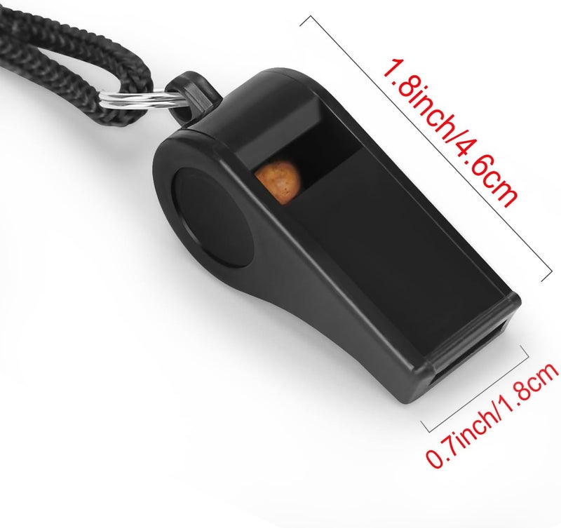 FYA Plastic Whistle with Lanyard, Loud Clear Black Whistles Bulk Great for Coaches, Referees, and Officials - Image 4