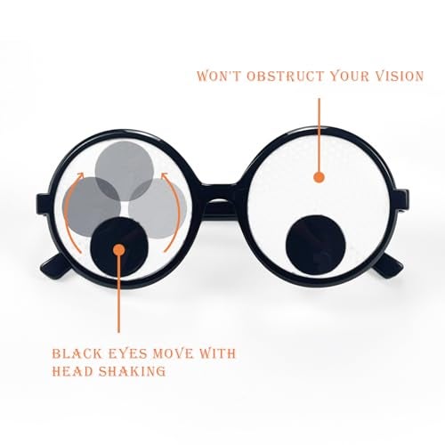 NAKIMO Googly Eyes Glasses Funny Costume Wiggle Eyes Novelty Shades Funny Glasses Accessories for Party (Pack of 3) - Image 3