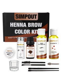 Natural Henna Collection Kit 100% Organic Henna Powder Kit Professional Hair Henna Kit At Salon And Home Diy Easy To Use (Dark Brown 2.0)
