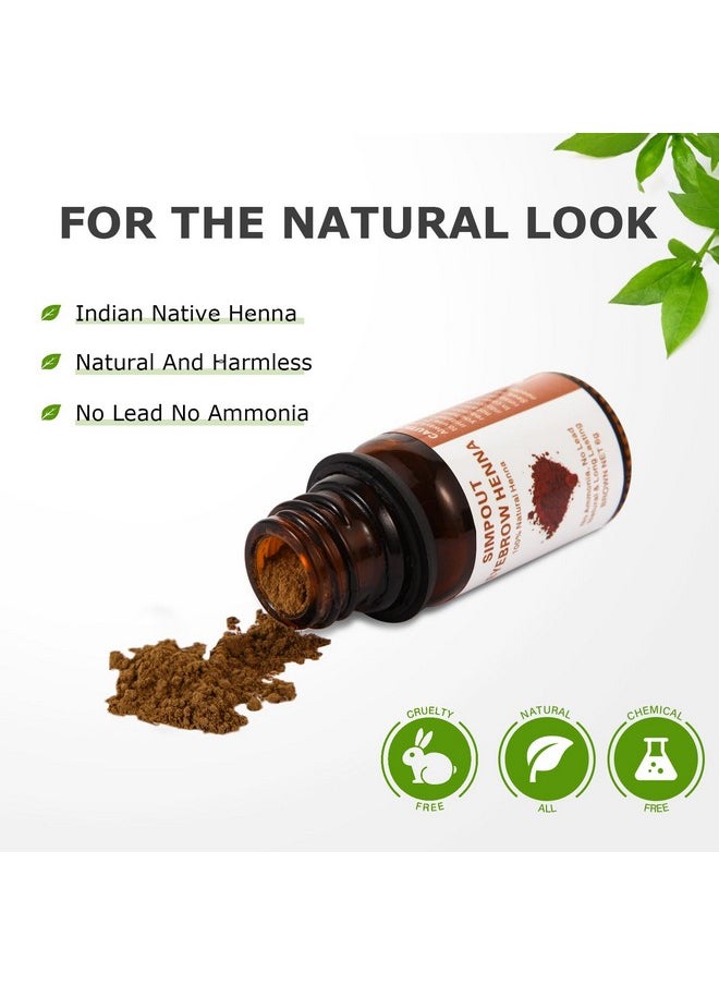 Simpout - Natural Henna Collection Kit 100% Organic Henna Powder Kit Professional Hair Henna Kit At Salon And Home Diy Easy To Use (Dark Brown 2.0) - Image 1