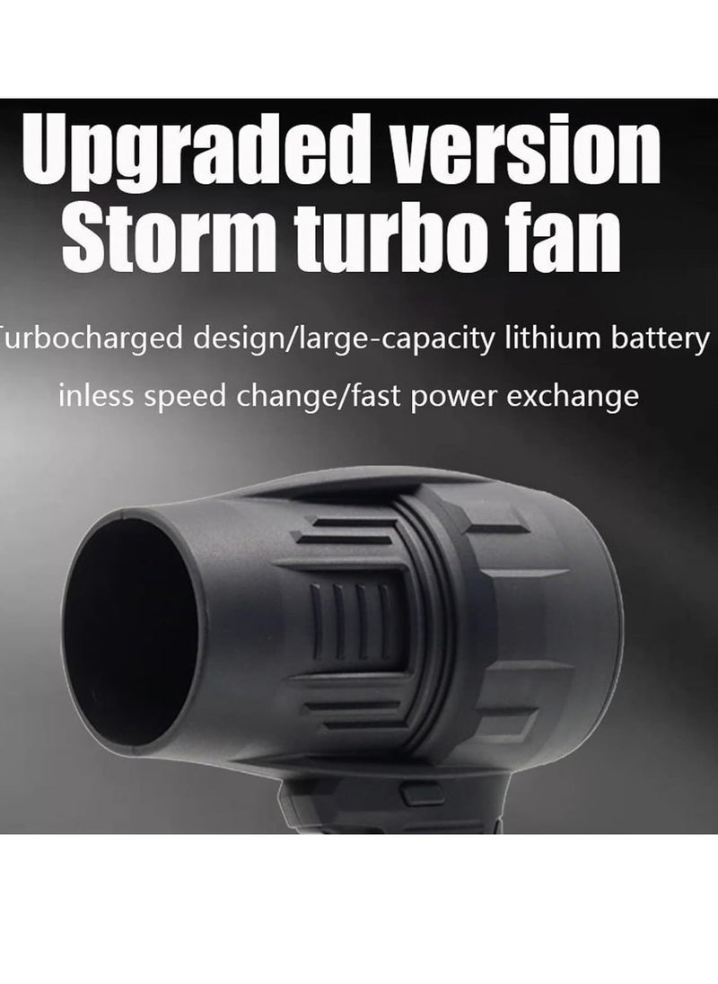 ELTRAZONE - Portable Cordless Turbo Air Blower | Battery Powered Powerful Compact Blower for Cleaning & Drying | Lightweight & Efficient | (Black) - Image 1