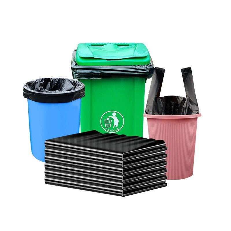 Garbage Bag Large Thick Flat Black Plastic Bag Commercial Environmental Protection Property Large Extra Thick Disposable Manufacturers - Image 2