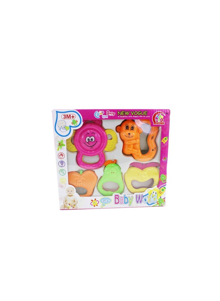 AL QADAH - Baby Rattles Small Toys 5Pcs Set Ages 3+ - Image 1