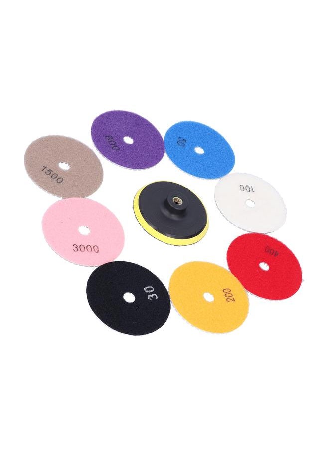Thoraya - 9Pcs/Set Polishing Pad Suction Cup Set Diamond Polishing Plate Fast Heat Dissipation and Low Noise for Stone and Ceramic Polishing - Image 1