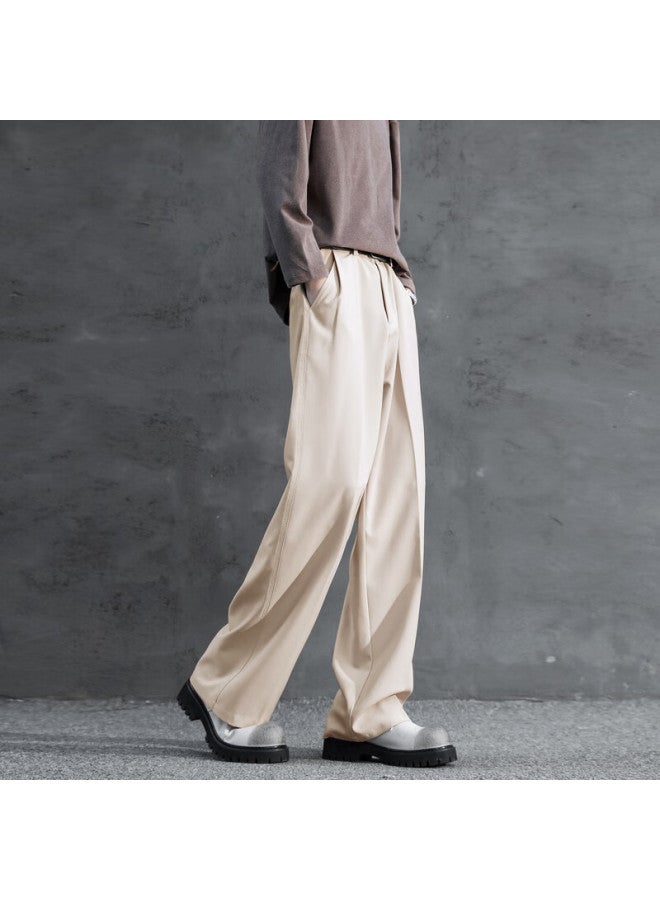 Swamp Area Men's Spring And Summer Thin Straight Pants High-end Casual Suit Pants Ks22 Khaki 2XL - Image 2