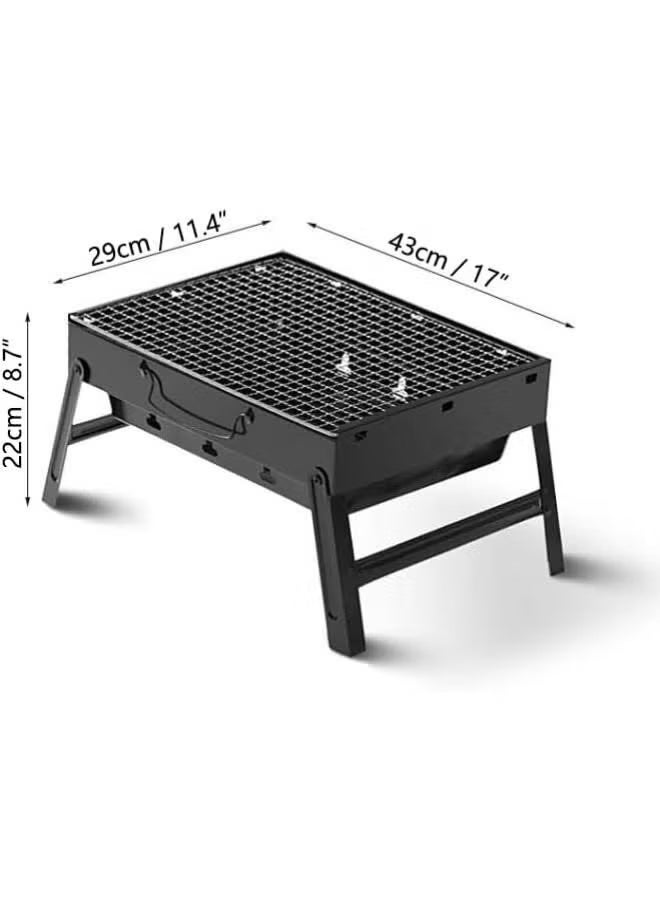 Home auraa Barbecue Portable Grill with Skewers - 49 pcs set - Image 2