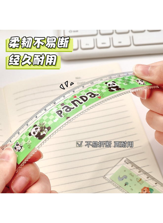 HELPS Cartoon Ruler With High Aesthetic Value 15cm Wavy Plastic Ruler For Students Cute Drawing Measuring Tool Small Gift - Image 2