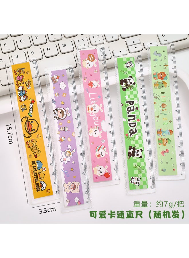 HELPS Cartoon Ruler With High Aesthetic Value 15cm Wavy Plastic Ruler For Students Cute Drawing Measuring Tool Small Gift - Image 1
