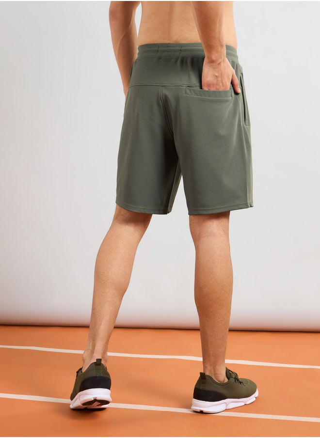 Technosport Men Solid Slim Fit  Shorts with TS Flexi  - Image 4