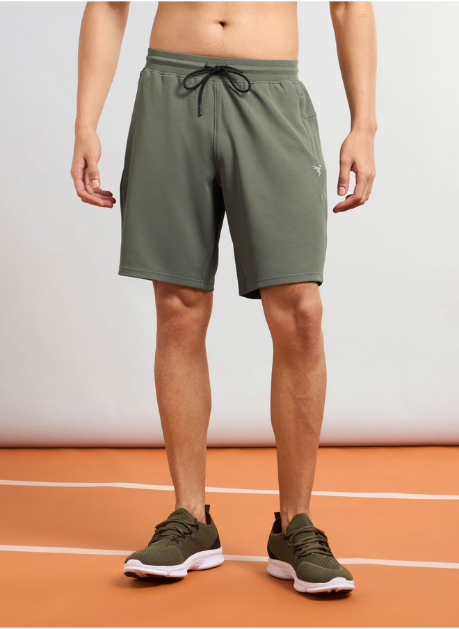 Technosport Men Solid Slim Fit  Shorts with TS Flexi  - Image 3