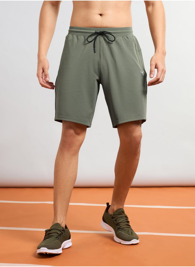 Technosport Men Solid Slim Fit  Shorts with TS Flexi  - Image 5