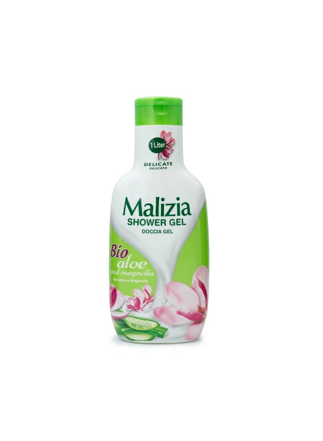 Malizia Unisex Body Shower Gel Aloe & Magnolia 1L - Image 1